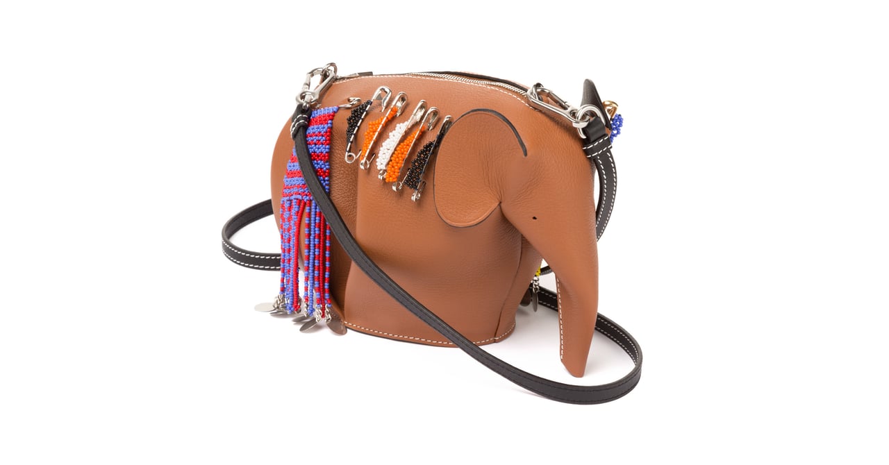 Q2944 美品 ロエベ レザー エレファント ゾウ ノアの箱舟 バッグチャーム 20180718-loewe-elephant-bag-