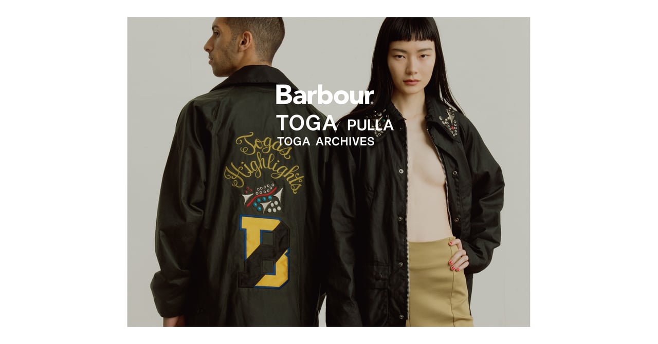 トーガ プルラ×英バブアー、ワックスドジャケットとケープを発売