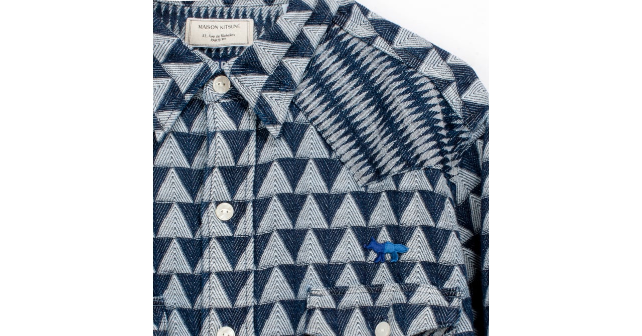 メゾン キツネ x ブルーブルー、FOXパッチが青色に