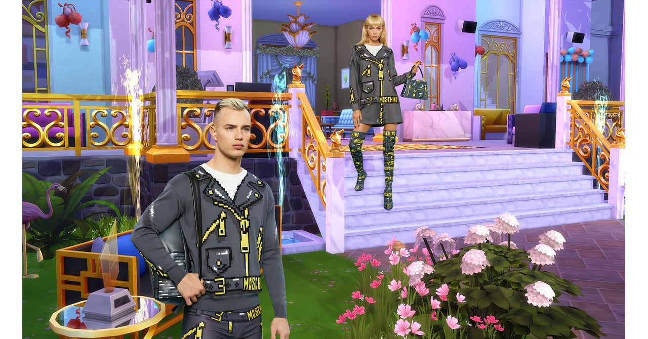 【極美品】モスキーノ The Sims コラボ ピクセル ワンピース 40 伊製 36307f0bccda534c0da2a1098bb061