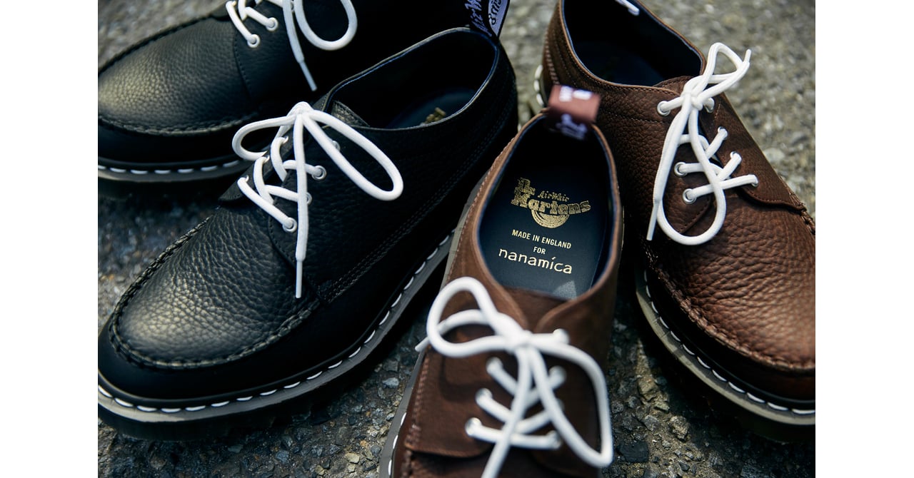 ドクターマーチン×ナナミカ　Dr.Marten×NANAMICA ナナミカ×ドクターマーチン新作、ステッチやシューレースを白で統一