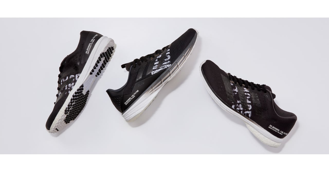 アディダス」ブラック×ホワイトのランニングシューズシリーズ発売