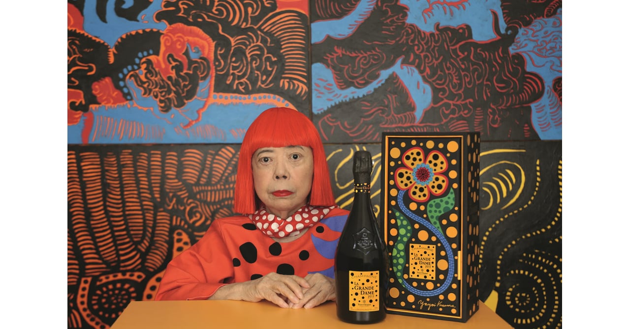 ヴーヴ・クリコ」が草間彌生とコラボ、ドット柄の限定シャンパーニュを