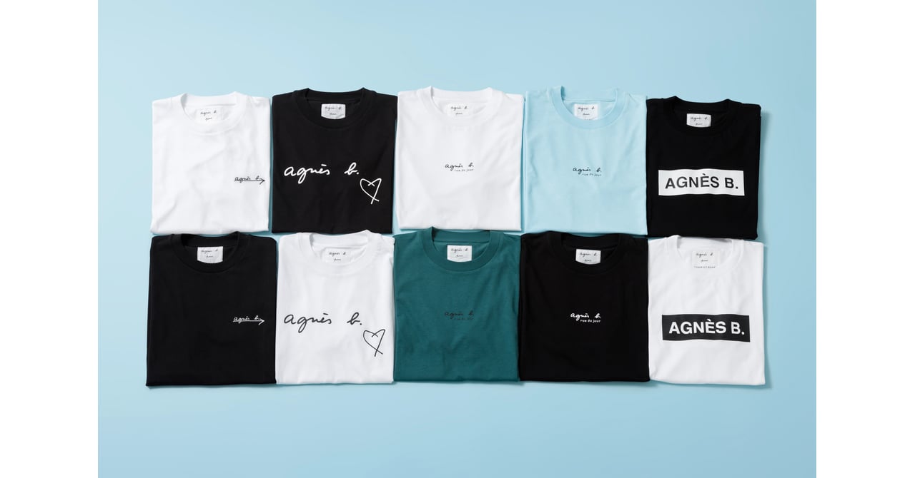agnes.b  アダムエロペコラボＴシャツ アダム エ ロペ」アニエスベーの別注Tシャツ グリーンやサックスなど新