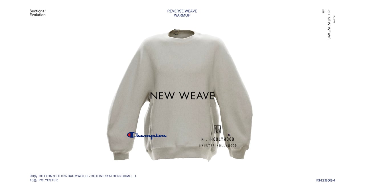 【24日まで限定価格】N.HOOLYWOOD×Champion リバースウィーブ champion-nhoolywood-20220225-