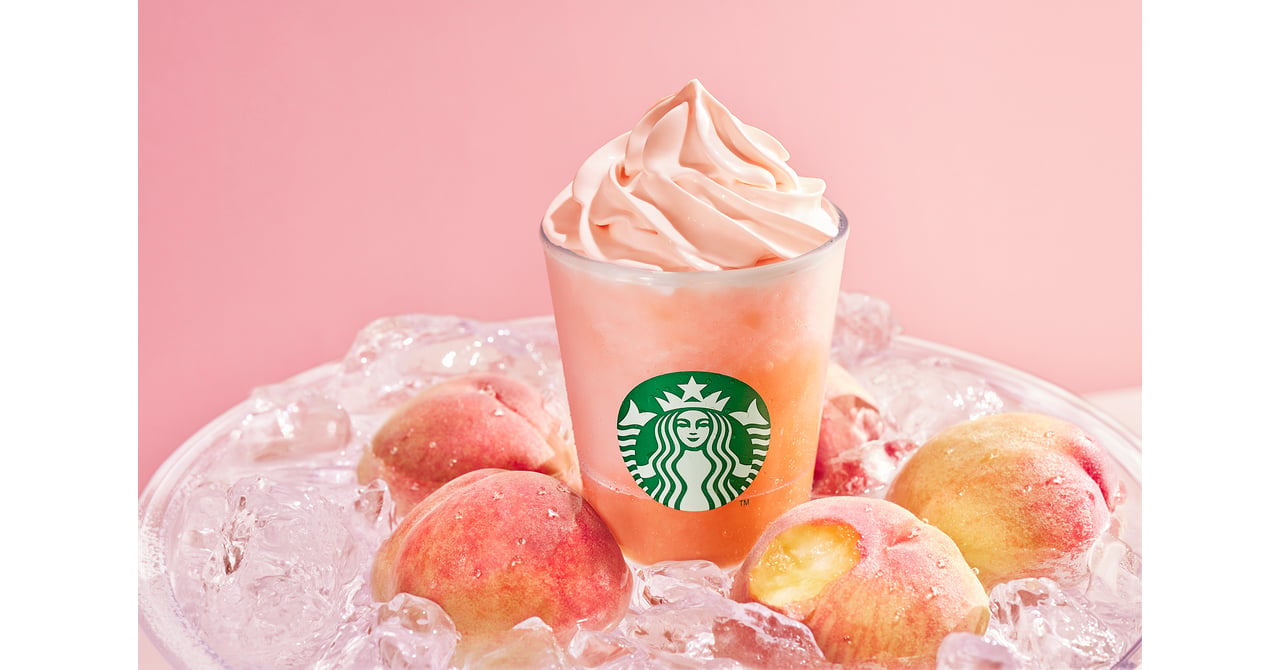 スターバックスから夏の定番「桃MORE フラペチーノ」が登場、ピーチの果肉やピューレを使用
