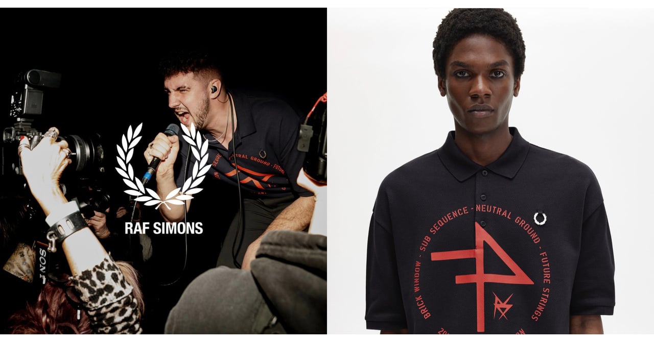 フレッドペリー✖️Raf Simons コラボ　ネイビー ポロシャツ 44 フレッドペリー✖️Raf Simons コラボ ネイビー ポロシャツ 44 - メルカリ