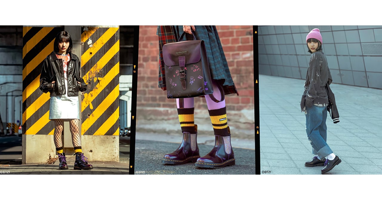 ドクターマーチンが「BT21」とコラボ、キャラクターをプリントした