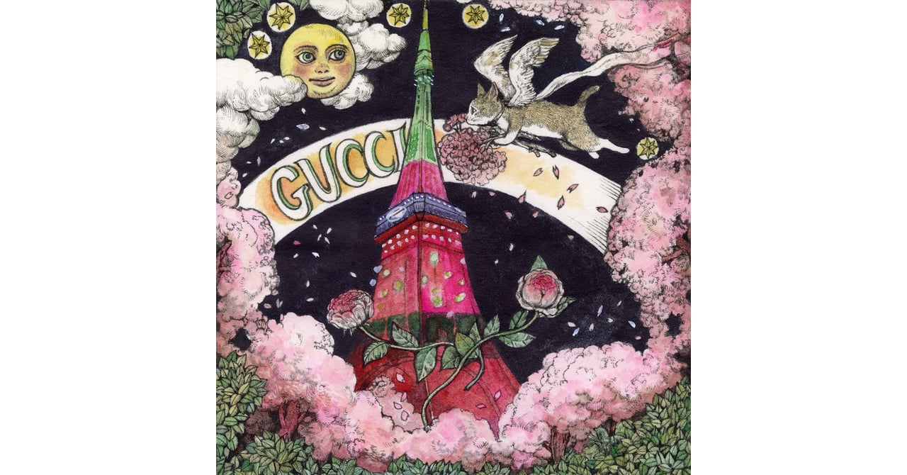 GUCCI - 絵 Cult Japanese artist Yuko Higuchi's collaboration for the