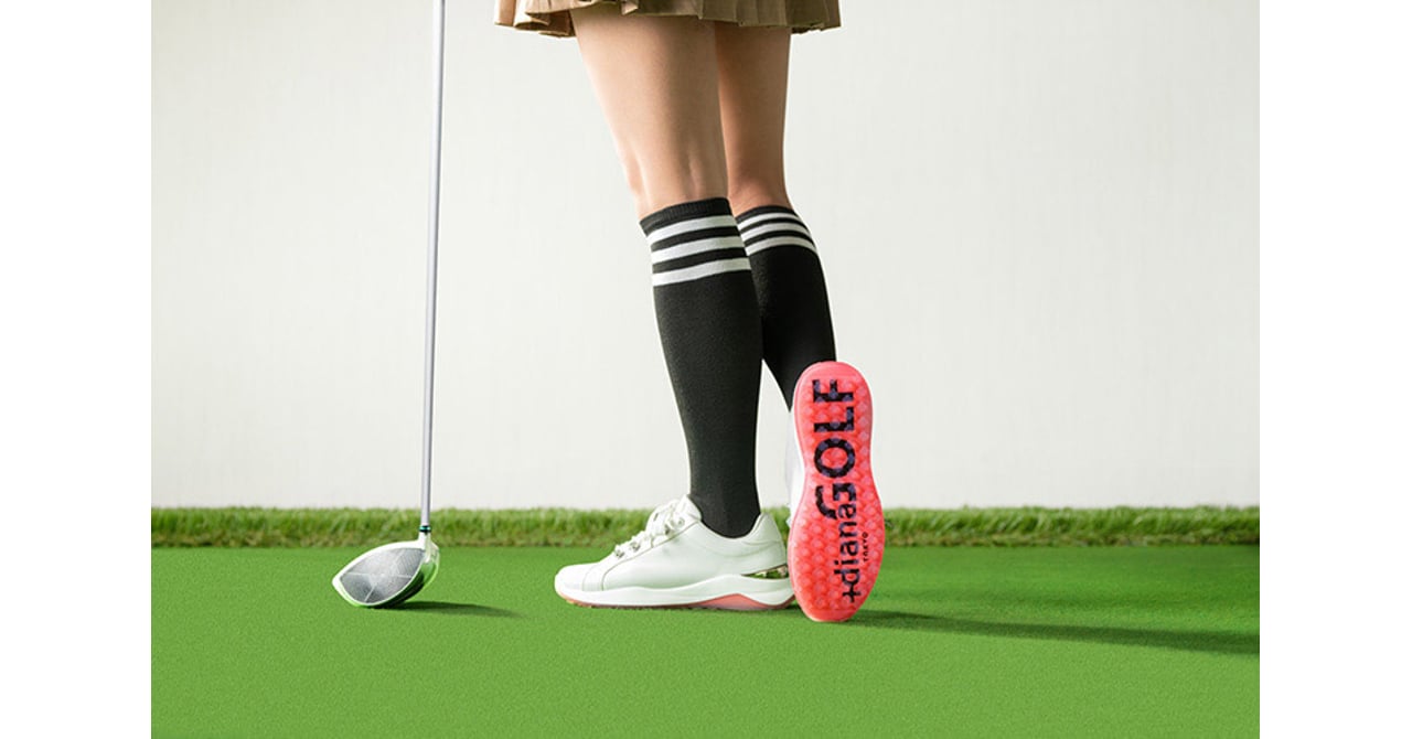 DIANA ゴルフシューズ ダイアナからゴルフライン「+dianaGOLF」がデビュー、クリスタルを