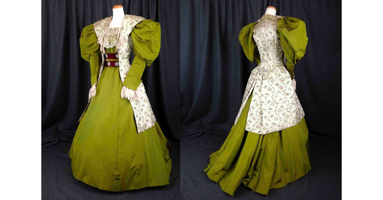 英国ヴィンテージ真鍮製 ドレスを着たヴィクトリア朝女性像 dress-exhibition-240319-019-2-