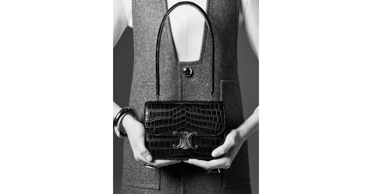 25新作 CELINE ティーン ギャランス バッグ ラミネートパイソン TEEN GARANCE bag in LAMINATED PYTHON - GOLD | CELINE