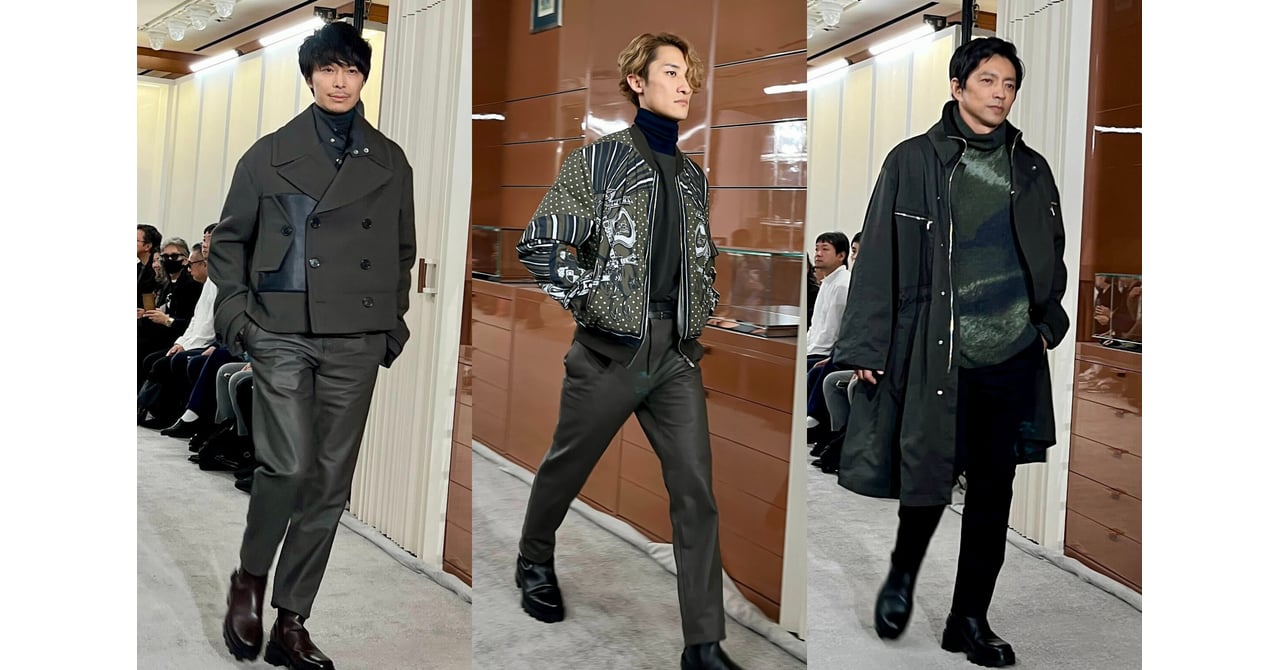 エルメスが「銀座メゾンエルメス」でショー開催 大沢たかおや長谷川
