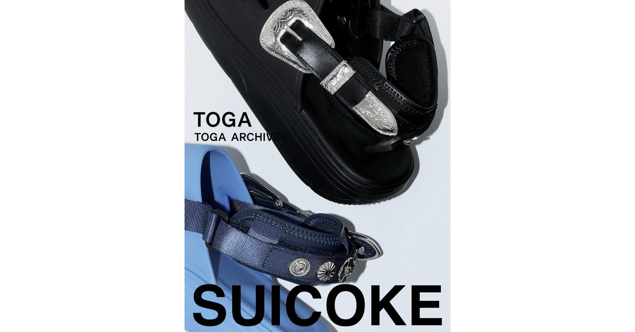 TOGA トーガ　ブラック サボサンダル メタルバックル付き toga-suicoke-6-20250508-011-