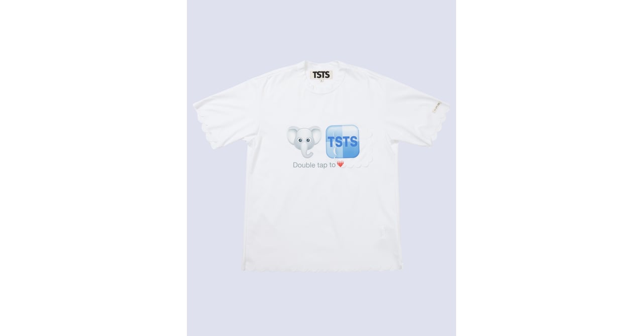 TSTS × ドーバー銀座 第2弾、「白い象」の絵文字のグラフィックTシャツ