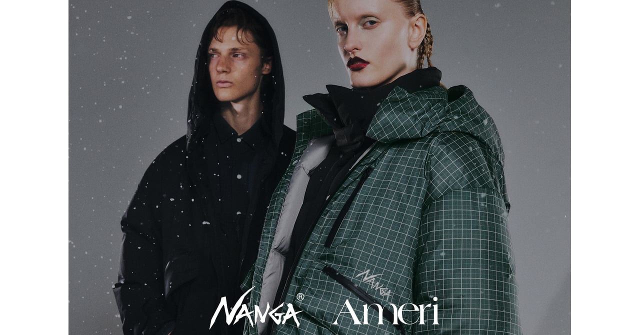 ナンガ」がアメリとコラボ、チェック柄のダウンコートなどアウター4型
