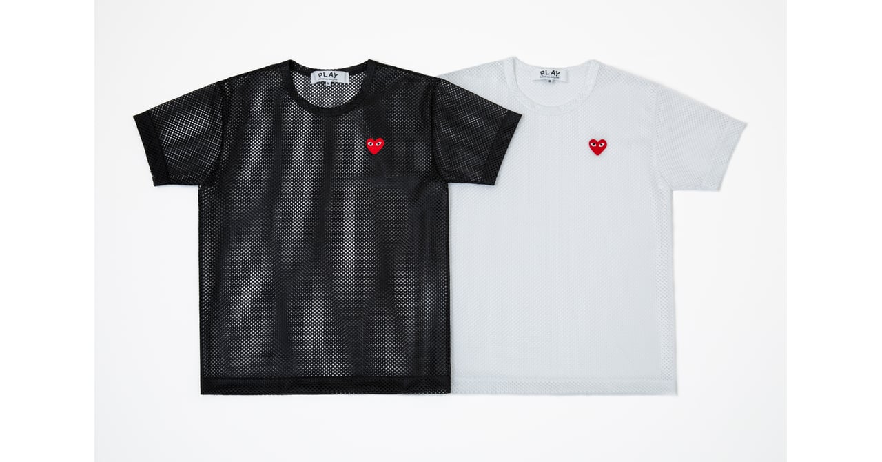 プレイ コム デ ギャルソンが初となるメッシュ素材のTシャツを発売