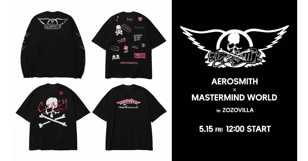 最高級 マスターマインド MW SQUARE LOGO スカルロゴTシャツ M エアロスミスがマスターマインド・ワールドとタッグ Tシャツやキャップ