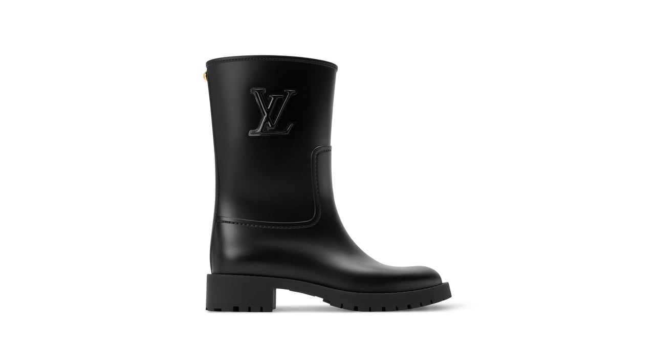 LOUIS VUITTON ドロップス ブーツ ブラック　長靴 ルイ・ヴィトンが新作レインブーツ発売 パテントレザー仕上げのロゴ