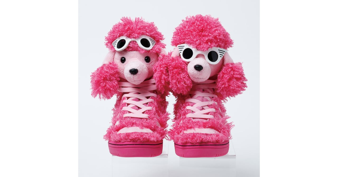ジェレミースコット adidas プードル スニーカー アディダス×ジェレミー新作にピンクのプードル付きスニーカー