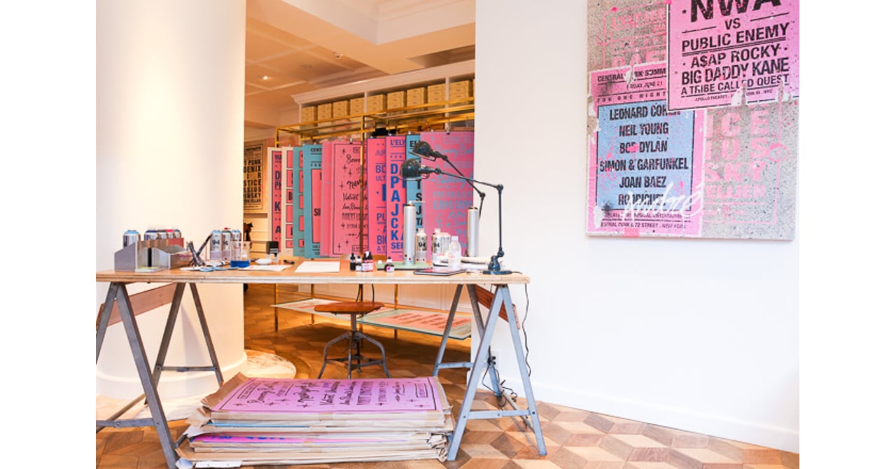 Andre saraiva アンドレサライヴァ ポスター メゾンキツネ メゾン キツネ東京店を飾るアンドレのポスターアート 限定アイテムの販売も