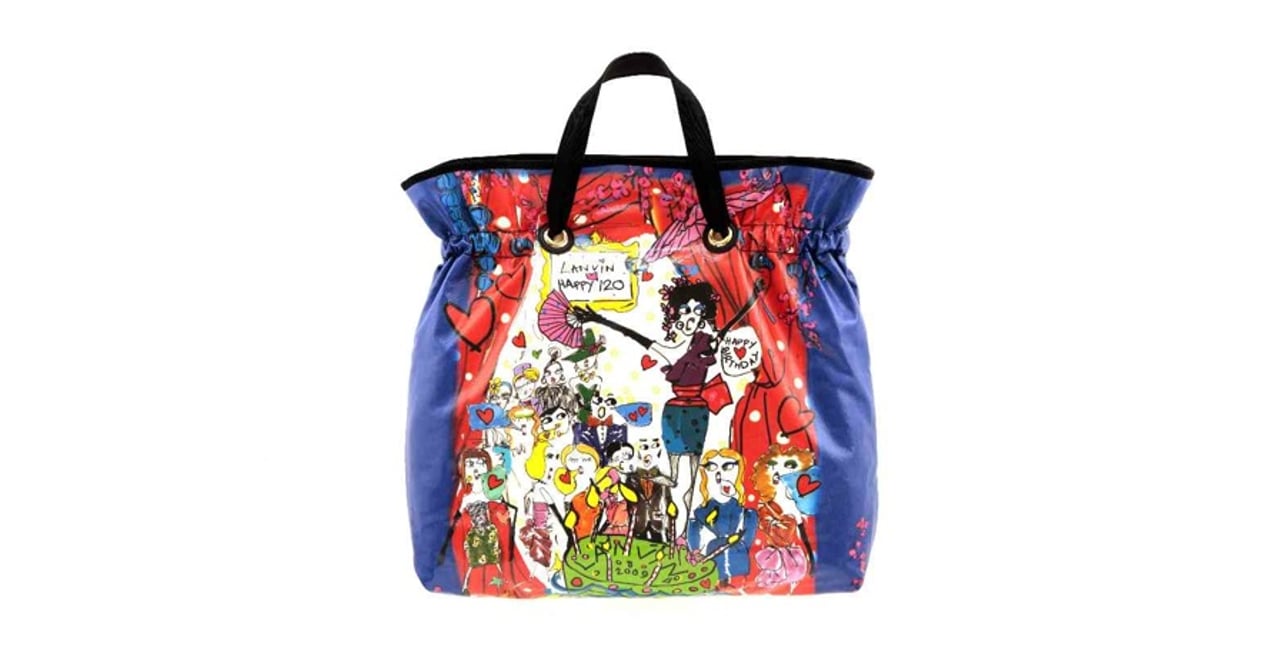 ヴィンテージLANVIN PARIS キルト大型バッグ アルベールエルバス期 lanvin_120th_bag.jpg