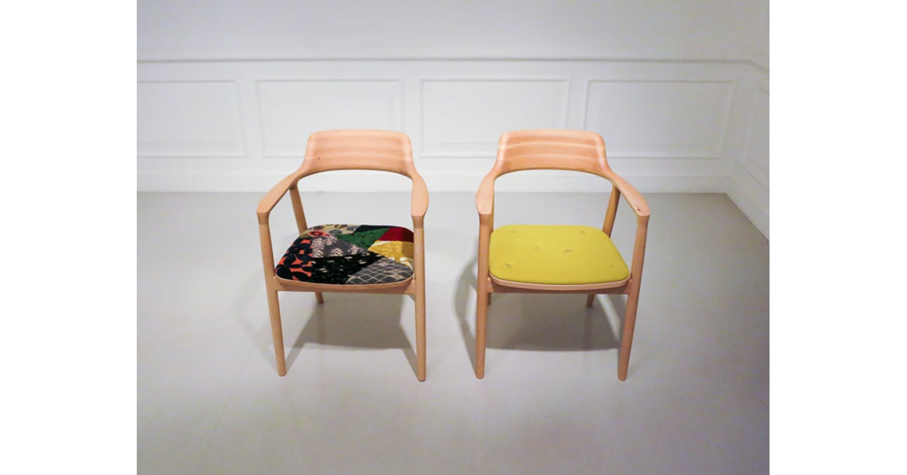 hiroさん専用 ミナペルホネン ハンドメイド ウェグナー リプロ チェア 生地 Y)北大前! 札幌 引取 マルニ HIROSHIMA アームチェア 張座 dop ミナ