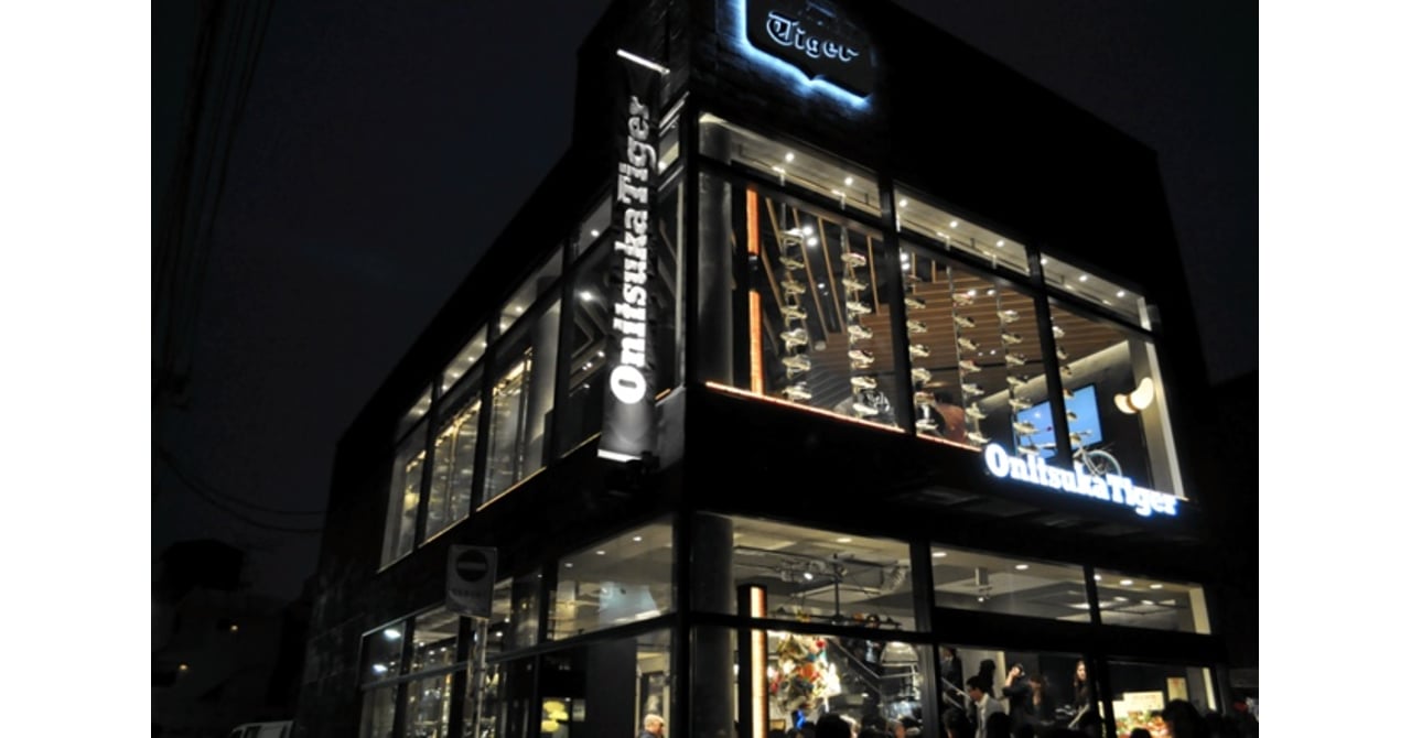 オニツカタイガー Onitsuka Tiger ネオン看板 店頭サイン onitsukatoger_omotesando_open_