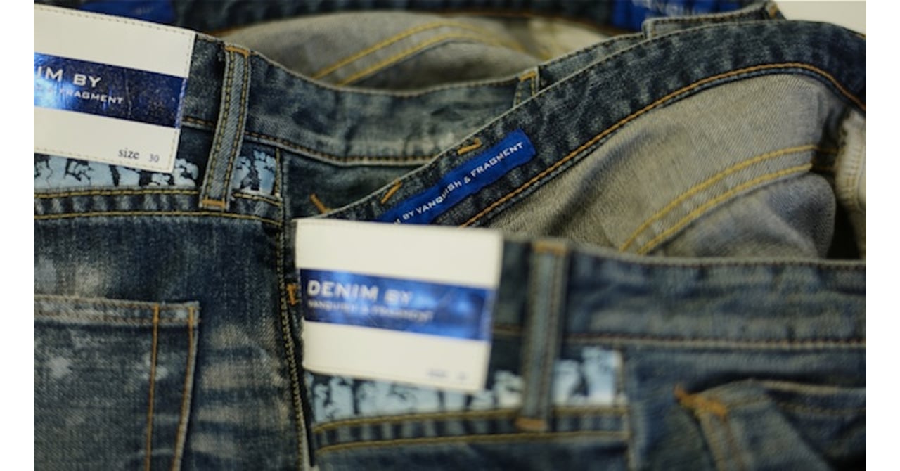 フラグメント×ヴァンキッシュドット柄デニムトートバッグ藤原ヒロシ