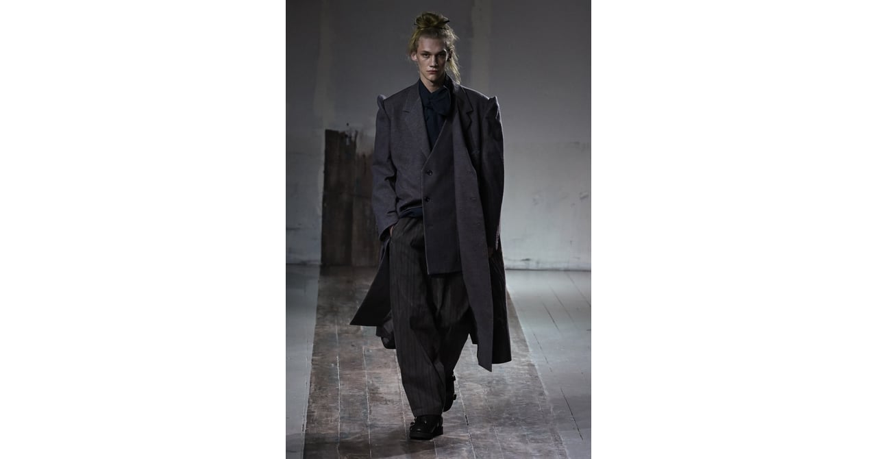 Yohji Yamamoto POUR HOMME/大判コンビネーションストール Yohji Yamamoto POUR HOMME/大判コンビネーションストール
