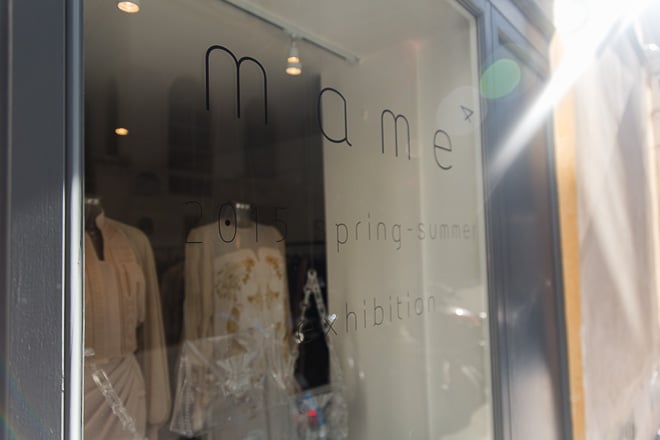 mame（マメ）がパリで初の展示会 2015年春夏コレクション発表