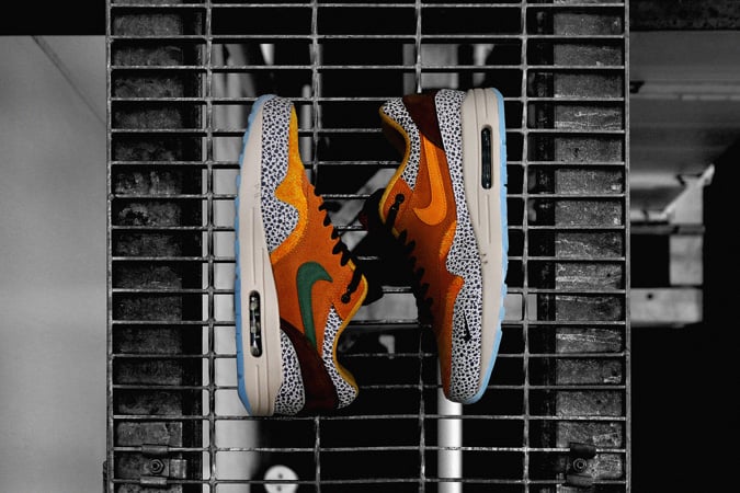 ナイキ×アトモス、斑点模様のAIR MAX 1サファリ復刻モデルを発売