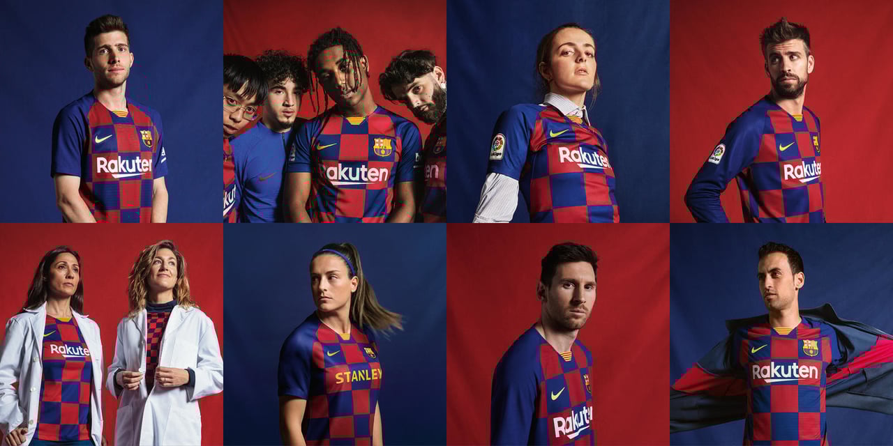 新品・タグ付き【FCバルセロナ】2019-2020ユニフォーム(NIKE ) バルセロナ、2019-20新ユニフォームを発表！チェック柄は「歴史