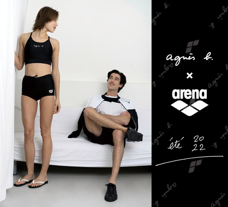 agnes b. ×arena  アニエスベー　アリーナ　コラボ　ジャージ アリーナ arena 【agnes b. × arena】ジャケット -デサント