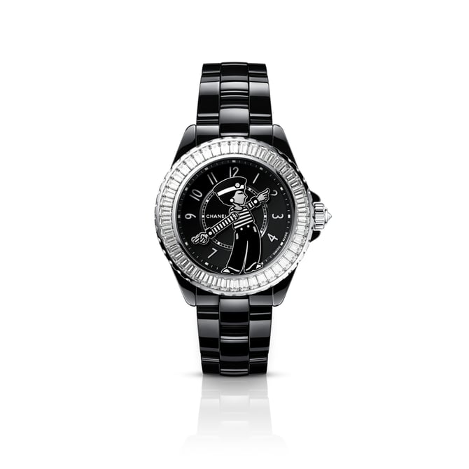 ココ・シャネルのモチーフをあしらった時計コレクション「マドモアゼル J12」が55本限定で発売