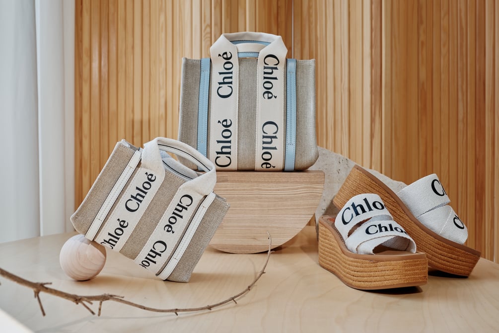 クロエ★ウッディ ミニトートバッグ Chloé リネン製Woodyミニトートバッグ | Chloé JP