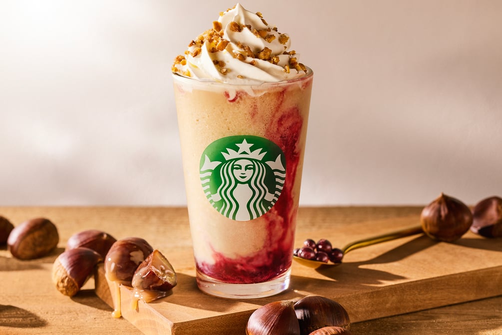 スタバからマロンを使用した新作フラペチーノが登場 地域別の新作ラテも