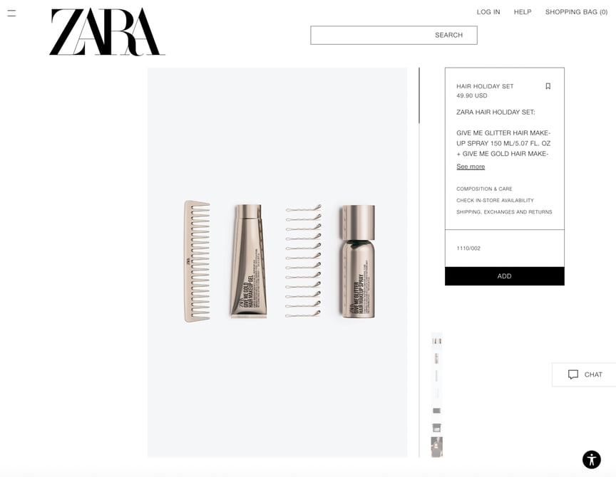 ザラのヘアアイテムが誕生 ゴールドが輝くスプレーやコームの限定キット