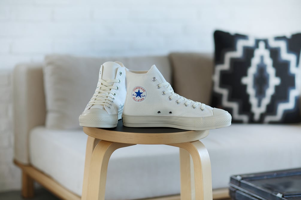 【レア】1987年製 70周年記念 コンバース 販促用 ヴィンテージ ホワイト converse（コンバース）ALL STAR（オールスター）Hi 生成り 7