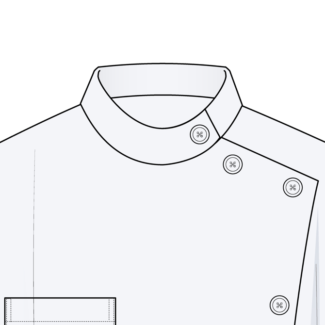 サイドオープンスタンドカラーとは？イラスト付きで解説