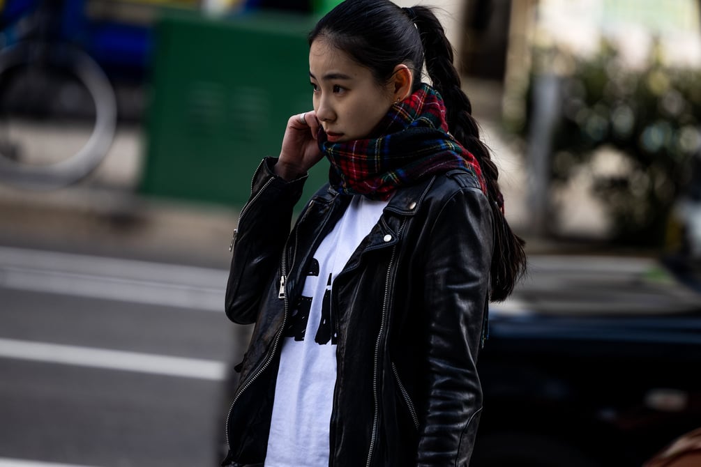 Japanese Musician's Rock Style w/ Fringed Bob, Oversized