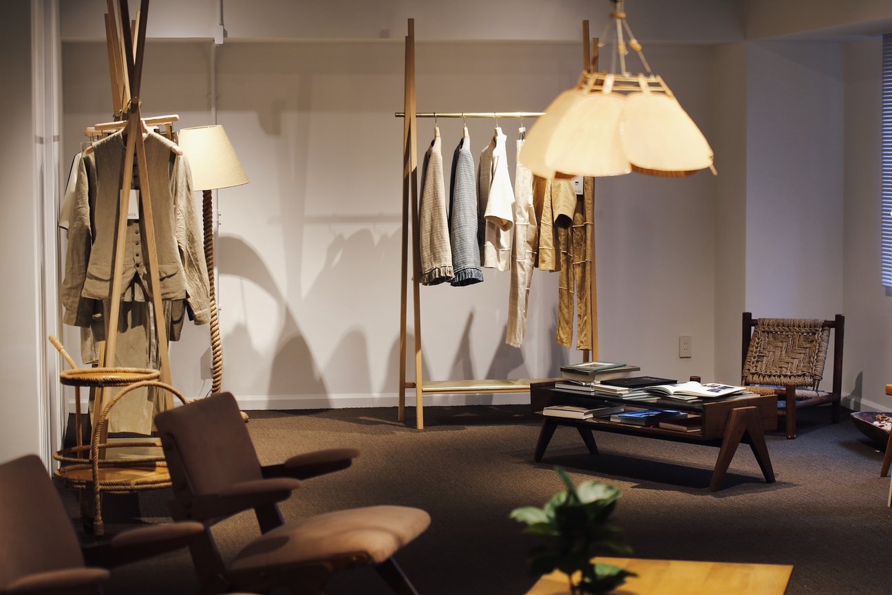 「ソウワー」2022年春夏コレクションの展示会の様子