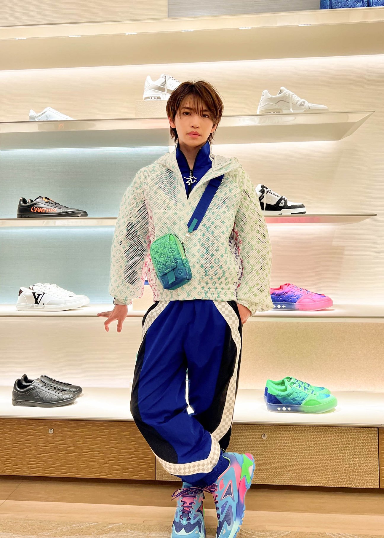 ルイ?ヴィトン神戸店のレセプションに来場した岩橋玄樹さん