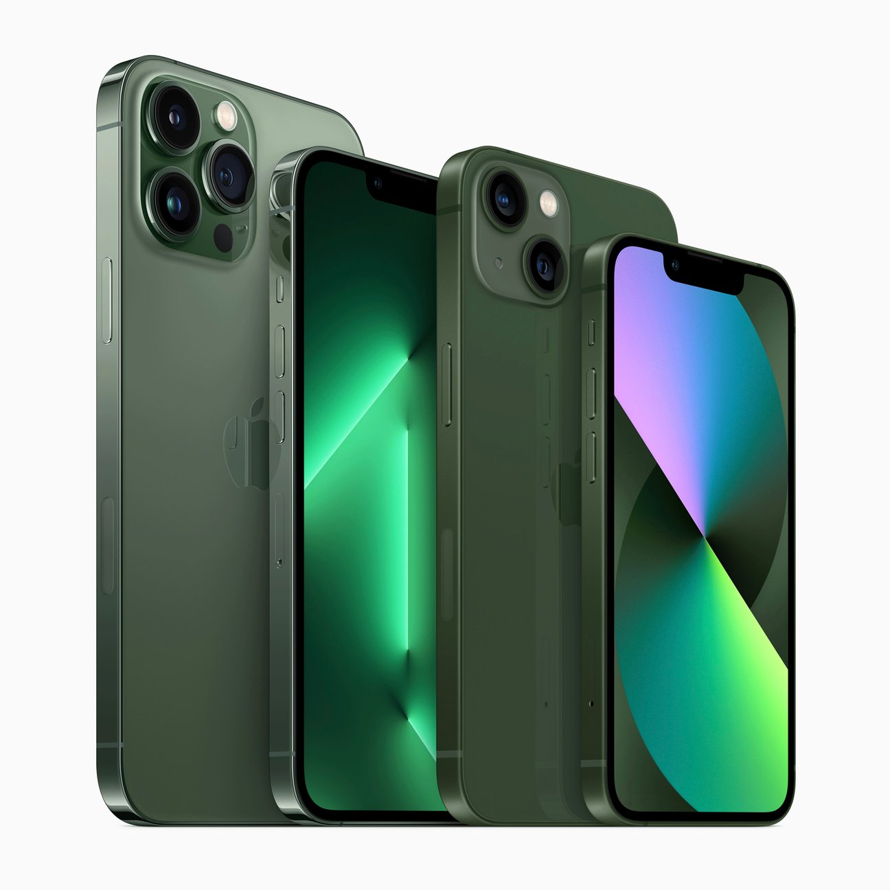 アルパイングリーンのiPhone 13 Pro グリーンのiPhone 13の製品画像