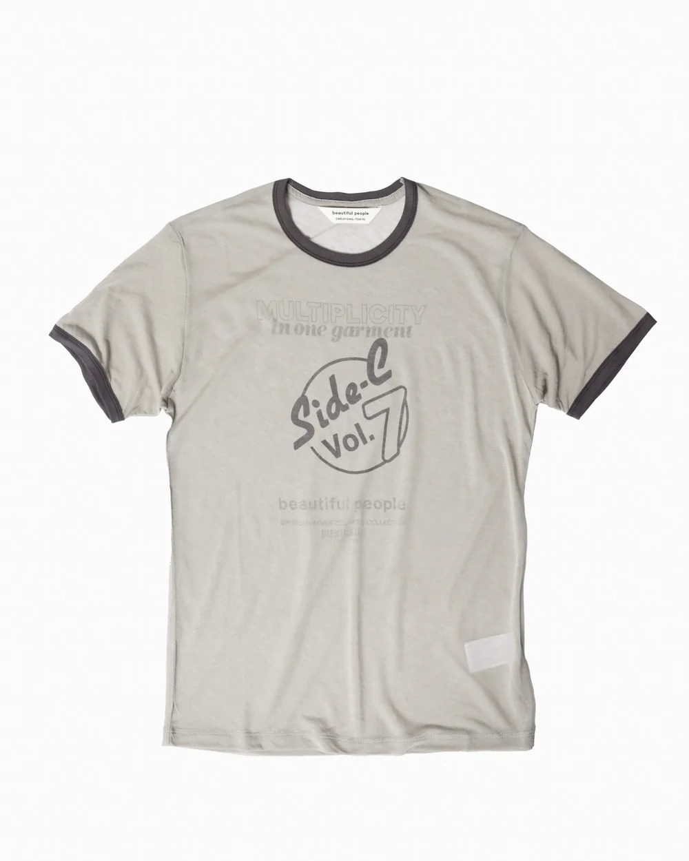 シースルーのリンガーTシャツ