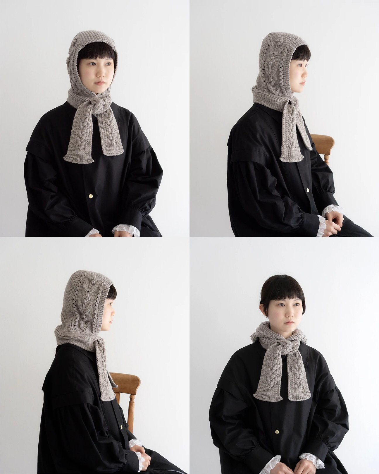 バラクラバをかぶった女性モデル
