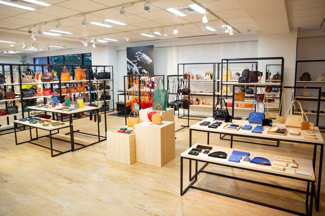 プレスルームに展示された商品