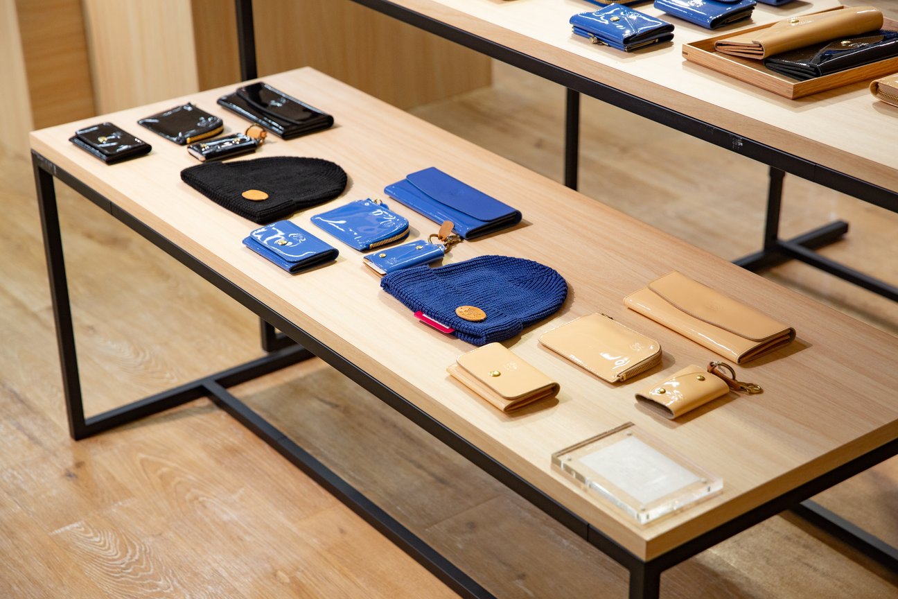 プレスルームに展示された商品