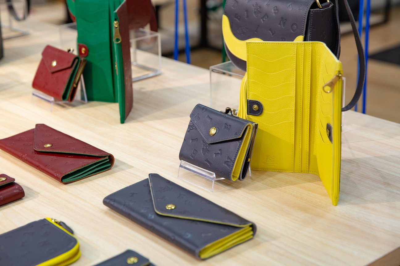 プレスルームに展示された商品
