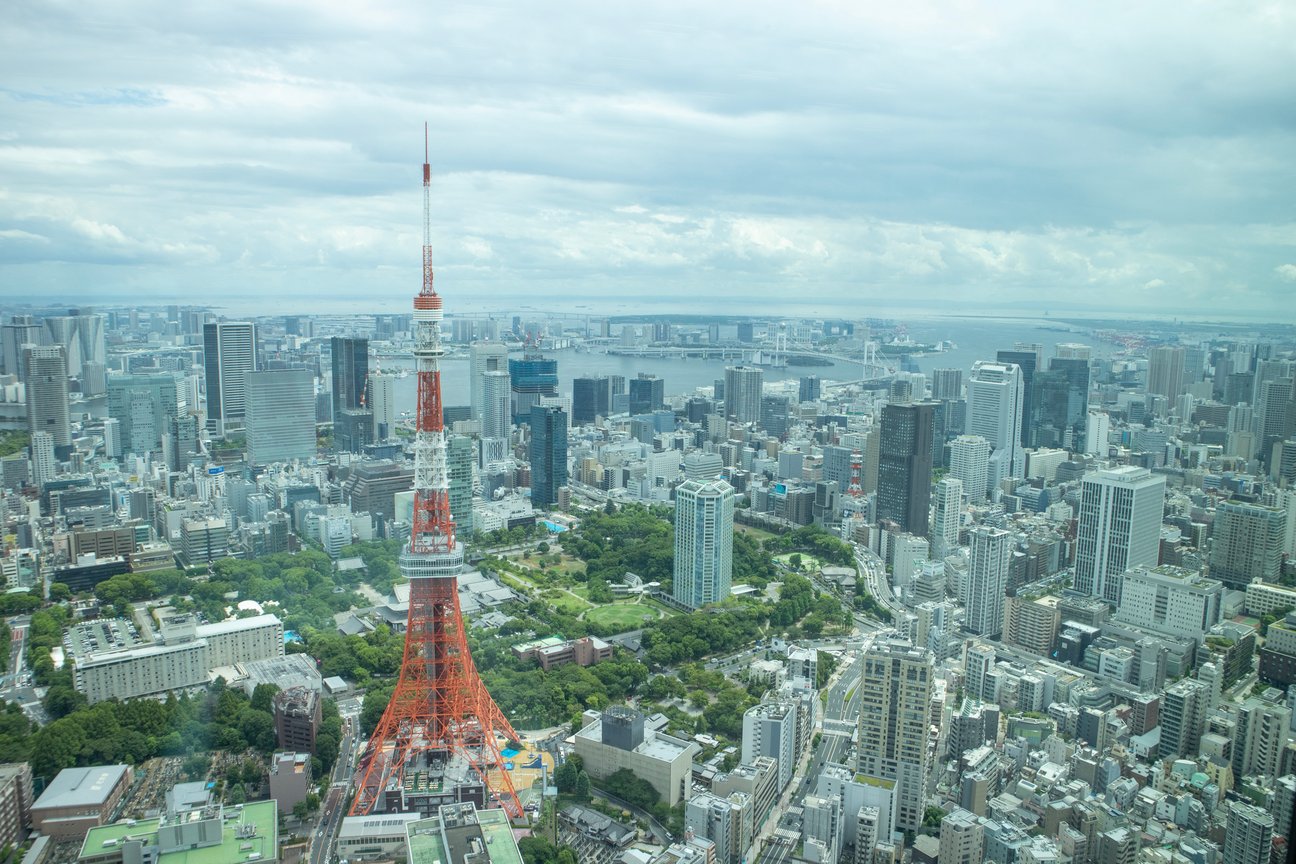 麻布台ヒルズ52階から見た東京の景色